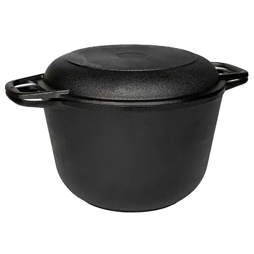 Kastryulya chugunnaya 4,0 l 22sm s kryshkoj-skovorodoj TM GARDARIKA 1304-4 