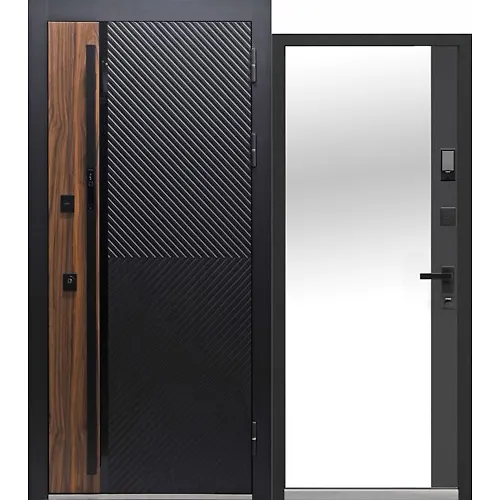 Dver met.LUXOR 2MDF Dub Diagonal ZERKALO Smart 860 levaya_1