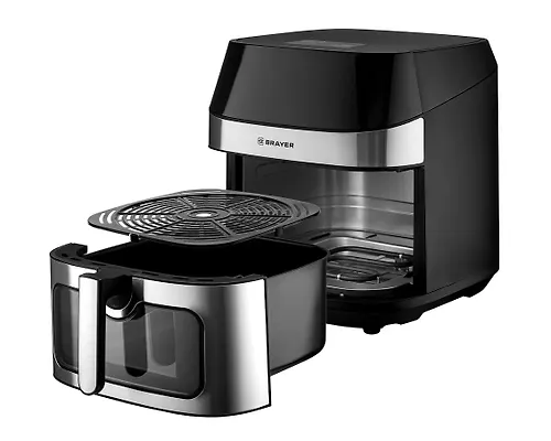 Aerogril BRAYER 2044BR, 1700Vt, 8l, t. 200S, 2 tena, tajmer, LED-displej, 10 programm_3