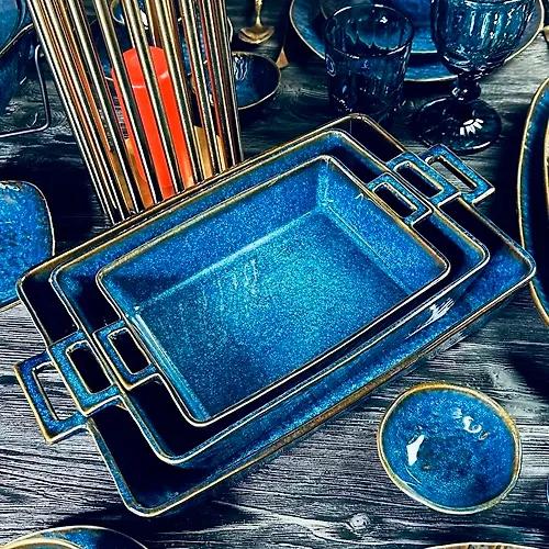 Pryamougolnoe blyudo dlya zapekani 25,5h15,5h5sm AQUAMARINE v pod.up.(h24)Farfor art.133-312_1