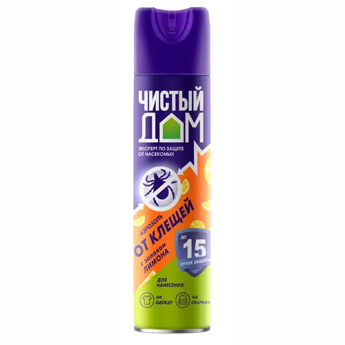Aerozol ot kleschej CHistyj Dom (flakon 150ml) 02-002_1
