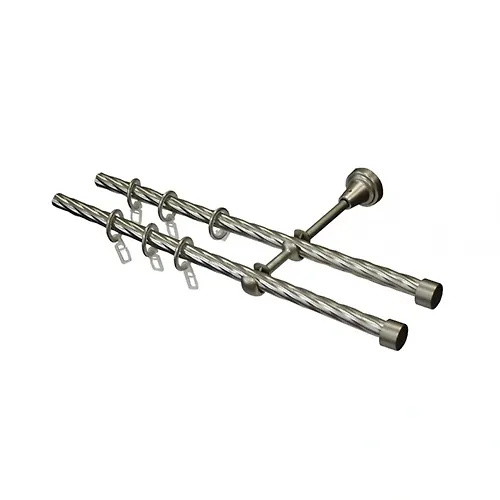 Karniz kovanyj LEGRAND d16 mm Tvist 3,0m serebro-mat sost.2-h ryad tub_1