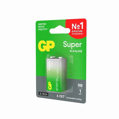 Elementy pitaniya GP Super Alkaline G-Tech 1604AA21-5CRSBC1 9V (Krona) 1 sht_3