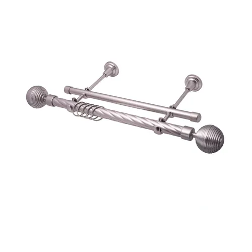 Karniz kovanyj LEGRAND d25/19 mm Tvist 1,6m 2ryadnyj Dyuna serebro-matovoe t/u GP_1