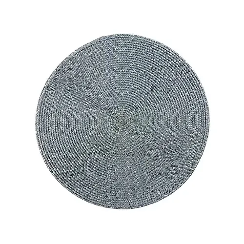 Salfetka dlya stola polimer, 38h38 sm, kruglaya, temno-seraya, Y4-7182 (443751)_1