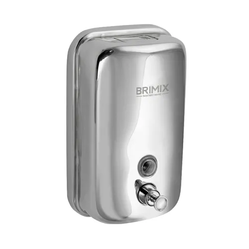 Dozator dlya zhidkogo myla nastennyj metallicheskij iz nerzhaveyuschej stali 1000 ml Brimix 615_1