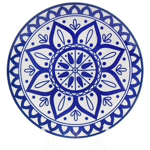 Tarelka obedennaya, keramika, 27 sm, kruglaya, Daniks, Buhara (363896)_1