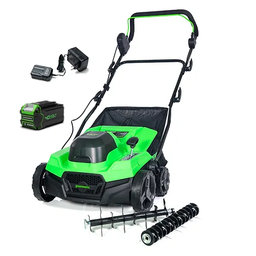 Aerator-skarifikator akkumulyatornyj Greenworks , 40V, besschetochnyj, c 1hAKB 4Ach i ZU (2517607UB)_1