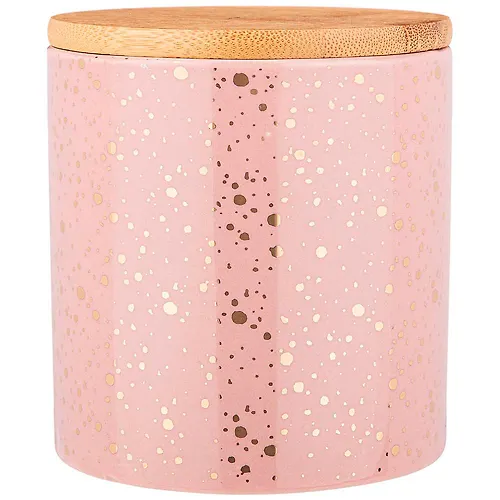 Emkost dlya sypuchih produktov s bambuk.kryshkoj 10*10*10.6 sm. / 430 ml. 490-439_1