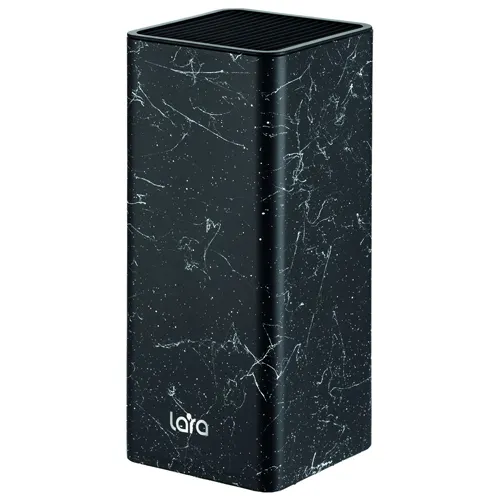 LR05-106 LARA <Black> Podstavka dlya nozhej universalnaya <kvadrat> sloty_1