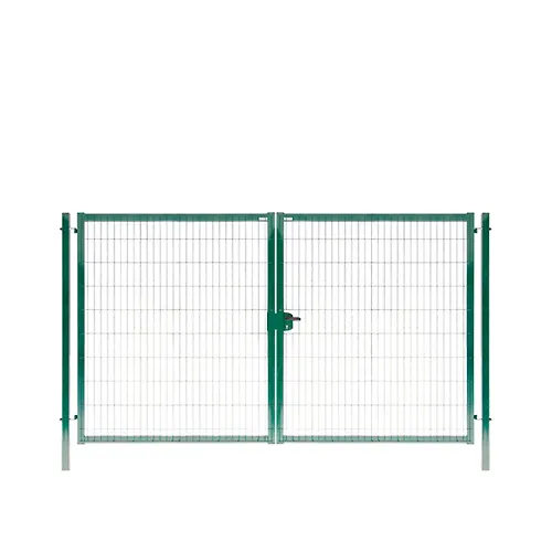 Vorota raspashnye 5000h1900mm, setka 3Dd 3.5mm, yachejka 55h200mm, polnyj komplet RAL6005 (zelenyj moh)_1