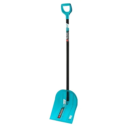 Lopata dlya uborki snega,polikarbonat,340h385h1340mm,alyuminievyj cherenok,PVH opletka, LUXE// Palisad_1