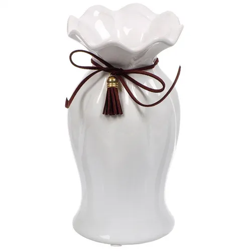 Vaza keramika, nastolnaya, 19 sm, Dress, Y4-4714, belaya (393131)_1