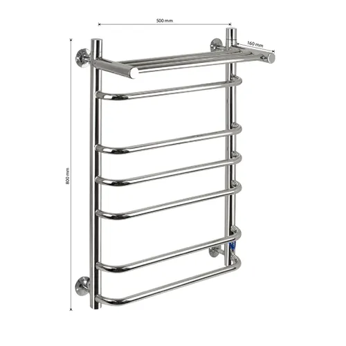 Polotentsesushitel SKOBA s POLKOJ SHhV - 500h800 mm ,truba - d32x2mm nerzh polirovannaya SANAKS ksp5080_3