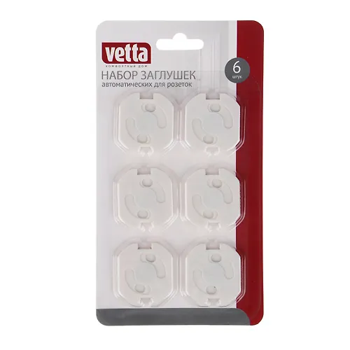 Zaglushki dlya rozetok tm VETTA, avtomaticheskie, 6sht, 32h35mm, ABS plastmassa (639-032)_1