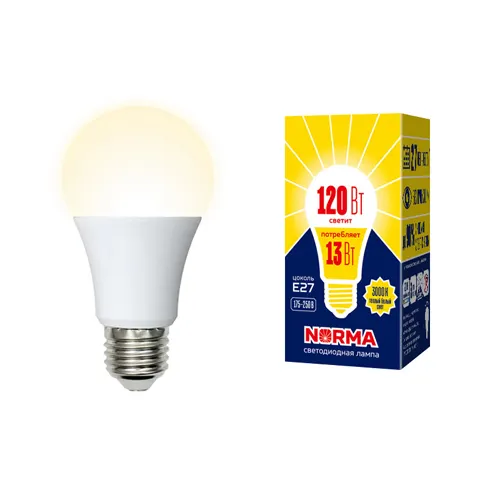 Lampa svetodiodnaya LED-A60-13W/WW/E27/FR/NR belyj svet (3000K) Seriya Norma_1