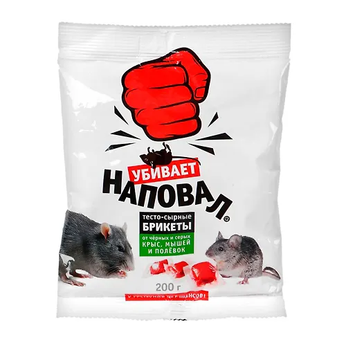Testo-syrnye brikety ot krys i myshej 