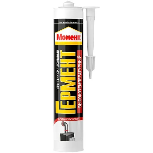 Germetik Silikonovyj Vysokotemperaturnyj Moment GERMENT (krasno-korichnevyj), 300 ml_1