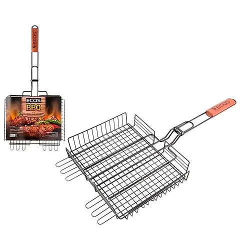 Reshetka dlya barbekyu ECOS-22139D s antiprigarnym pokrytiem, razmer: 31x24x5sm art.999631_1