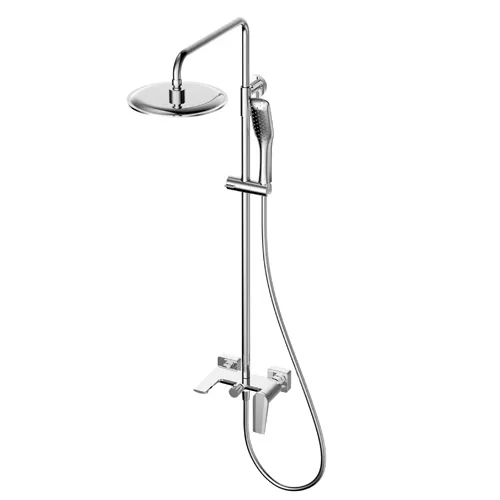 Dushevaya stojka so stat. izlivom, verhn. dushem i ruchn. lejkoj VIAR, hrom (28511VR) (1 upak. - 5 sht.)_1