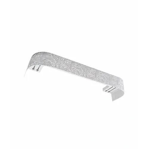 Karniz LEGRAND Gledis s povorotami 2,4 m beloe serebro (2-h ryadnyj)_1