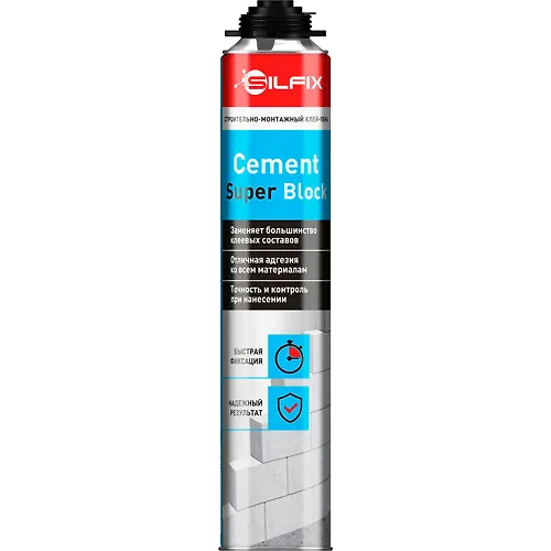 Klej-pena DLYA GAZOBETONNYH BLOKOV SILFIX Cement Super Block 750 ml (12)_1