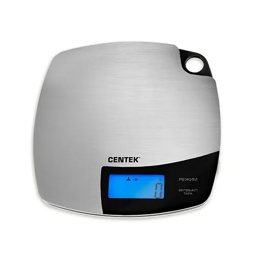 Vesy kuhonnye Centek CT-2463 stal, sensor, LCD- 59h27 s podsvetkoj, t v komnate, max 5kg, shag 1g_1