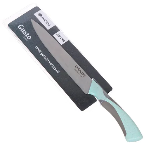 Nozh kuhonnyj Daniks, Gusto, razdelochnyj, stal, 20 sm, rukoyatka plastik, YW-A377B-SL (386525)_1