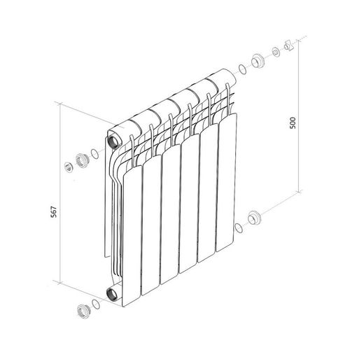 Radiator alyuminievyj EVOLUTION EvA 500 4 sektsii_4