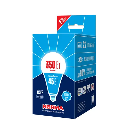 Lampa svetodiodnaya LED-A120-45W/4000K/E27/FR/NR Belyj svet (4000K) (UL-00005611)_1