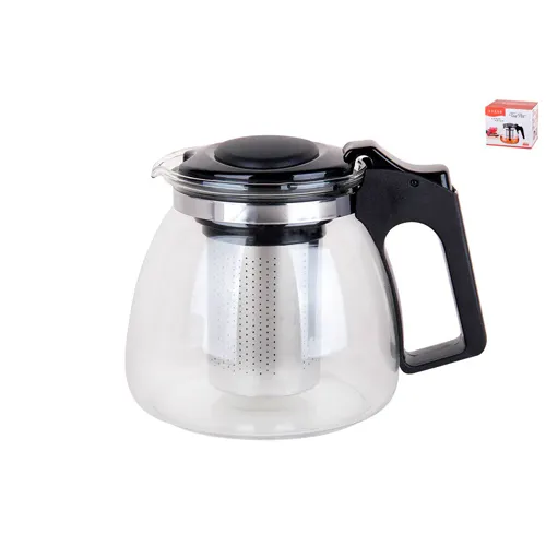 CHajnik dlya zavarivaniya 900ml, metal.sitechko, tsvet chernyj 5349_1