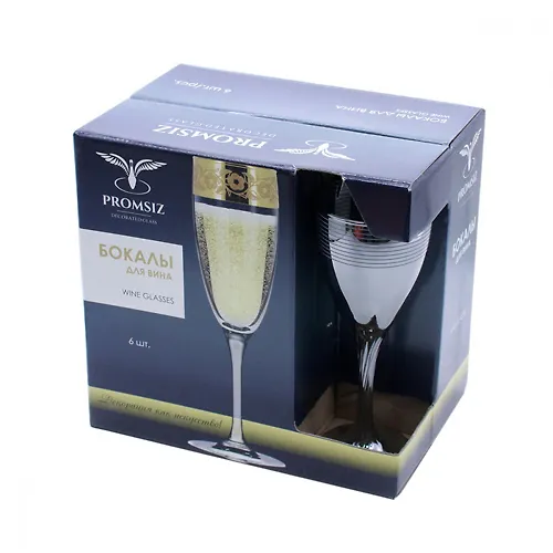 EQ233-362/S Nabor - bokaly dlya vina 6 sht. s uzorom 