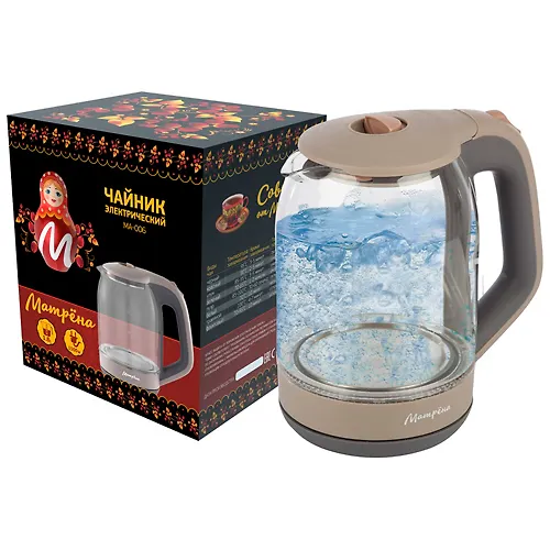 CHajnik MATRENA MA-006 elektricheskij (1,8 l) steklo bezhevyj art.005414_1