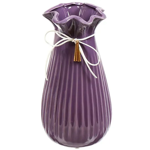 Vaza keramika, nastolnaya, 24 sm, Gift, Y4-4661, fioletovaya (393110)_2
