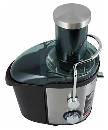 Sokovyzhimalka Centek CT-1215 (chernyj, stal) 1200Vt, 2 skor., stakan 1100ml, gorlovina 75mm_2