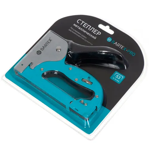 Stepler mebelnyj metall, reguliruemyj, 4-14 mm, tip skob 53, Bartex (360563)_1