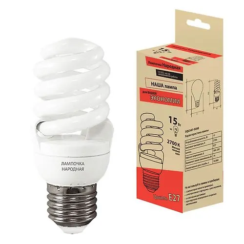 Lampa lyuminestsentnaya NL-FST2-15Vt-2700 K-E27 (42h102mm) (SQ0347-0008)_1