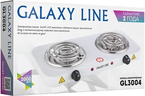 Galaxy LINE GL 3004 Plitka elektricheskaya summarnaya moschnost 2000 Vt(1000Vt+1000Vt), 2 otkrytyh_4
