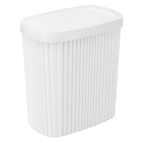 Kontejner dlya musora 5,9 l Econova Velvet 225h140h253mm Belyj 435204316_1