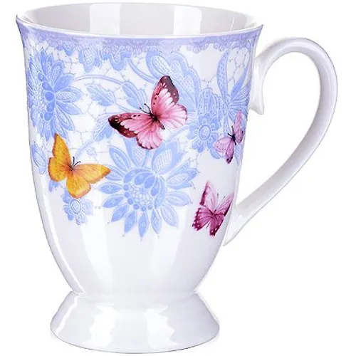27878 Kruzhka farforovaya 330 ml Babochka LR (h48) 