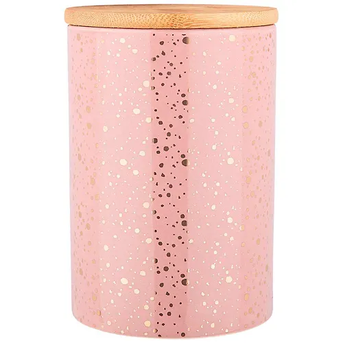 Emkost dlya sypuchih produktov s bambuk.kryshkoj 10*10*14.7 sm. / 650 ml. 490-438_1