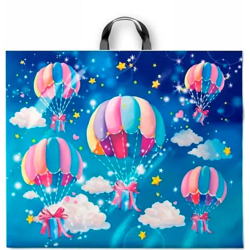 Paket PE s petlevoj ruchkoj 60x50+6sm (70) (Podarochnyj desant) Interpak (h25/250) 2200003926125 PTL66_1