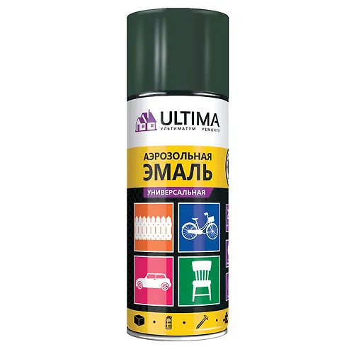 Kraska aerozolnaya universalnaya Zelenyj moh RAL 6005 520 ml Ultima ULT 033_1