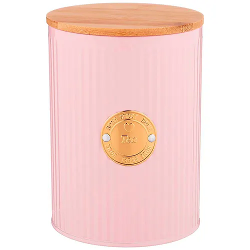 Emkost dlya sypuchih produktov agness «Majesty» «chaj», 1,3 l, diametr 11 sm, vysota 15 sm, tsvet pudrovyj_1