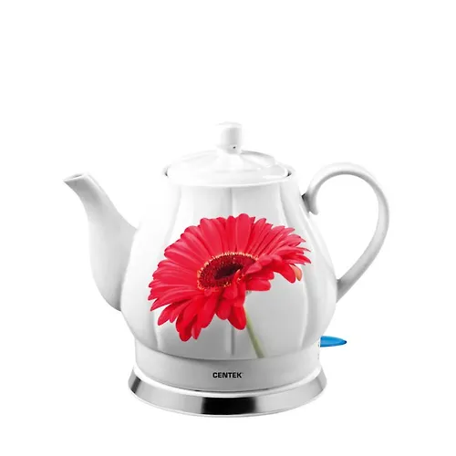 CHajnik Centek CT-0062 2.0l, 2000W, superbelaya keramika, relefnyj korpus (RED GERBER)_1