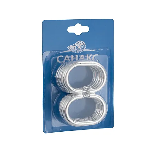 Koltsa dlya shtor i karnizov v vannuyu i dushevuyu , hromirovannye , plastik - upak / 12sht/ 75002 SANAKS_1