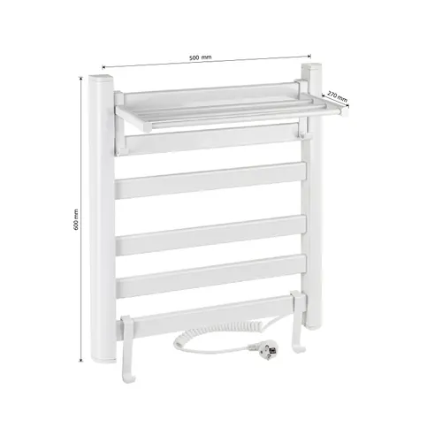 Polotentsesushitel elektrich BELYJ LESENKA s POLKOJ, 600 h 500 h 270 mm na 5 per,BRIMIX,08091W_3