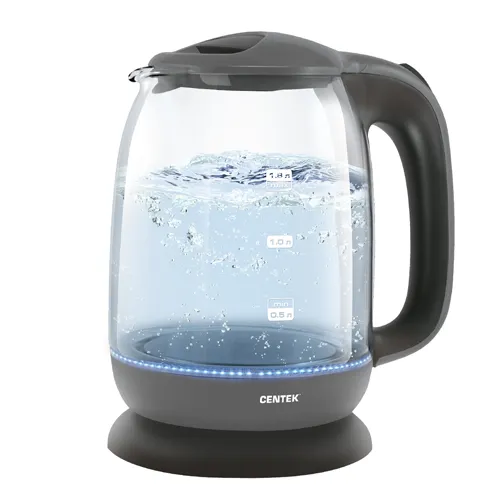 CHajnik Centek CT-0034 (seryj) <Vancouver> steklo, 1.8l, 2200Vt, vnutrennyaya LED podsvetka, knopka_1
