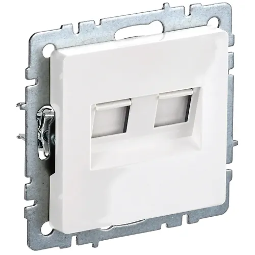 BRITE Rozetka dvojnaya RJ11+RJ45 kat.5E RK/T12-BrB belyj IEK_1