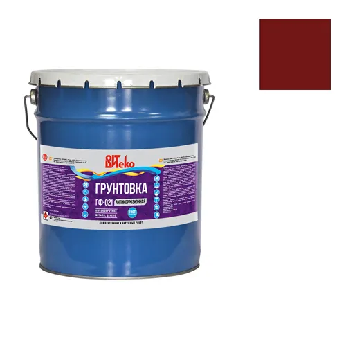 Gruntovka GF-021 VITEKO krasno-korichnevaya 10 kg TSARITSYNSKIE KRASKI_1